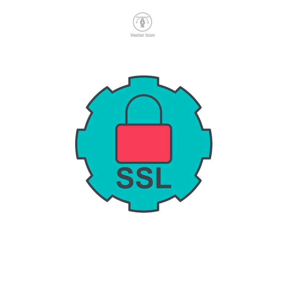 SSL icon symbol vector illustration isolated on white background