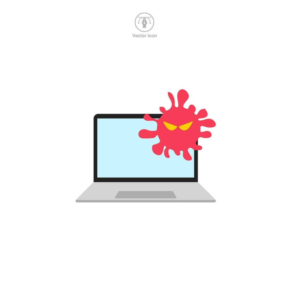 virus computer icon symbol vector illustration isolated on white background