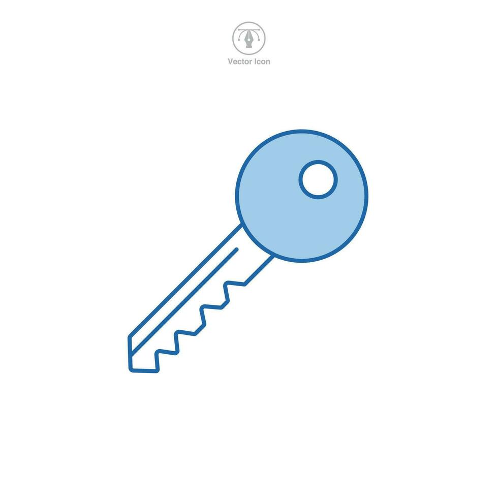 llave icono símbolo vector ilustración aislado en blanco antecedentes