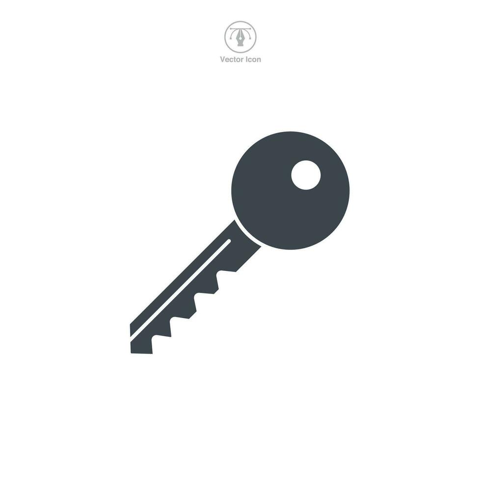 llave icono símbolo vector ilustración aislado en blanco antecedentes