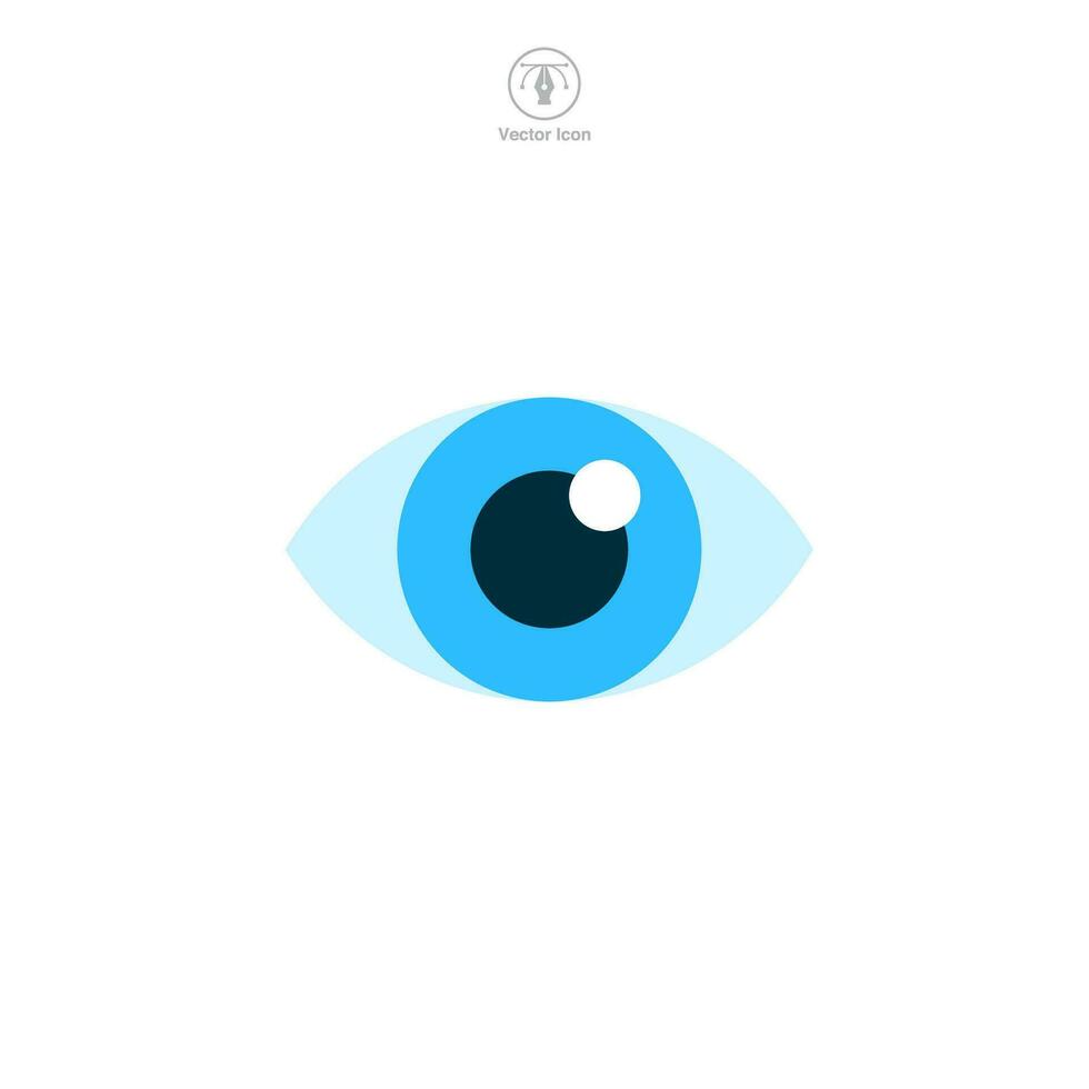 Eye icon symbol vector illustration isolated on white background