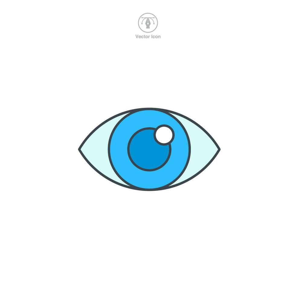 Eye icon symbol vector illustration isolated on white background