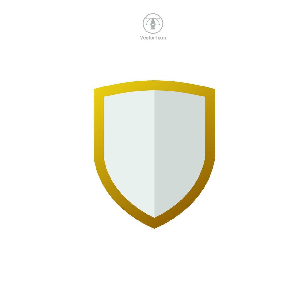 Shield icon symbol vector illustration isolated on white background