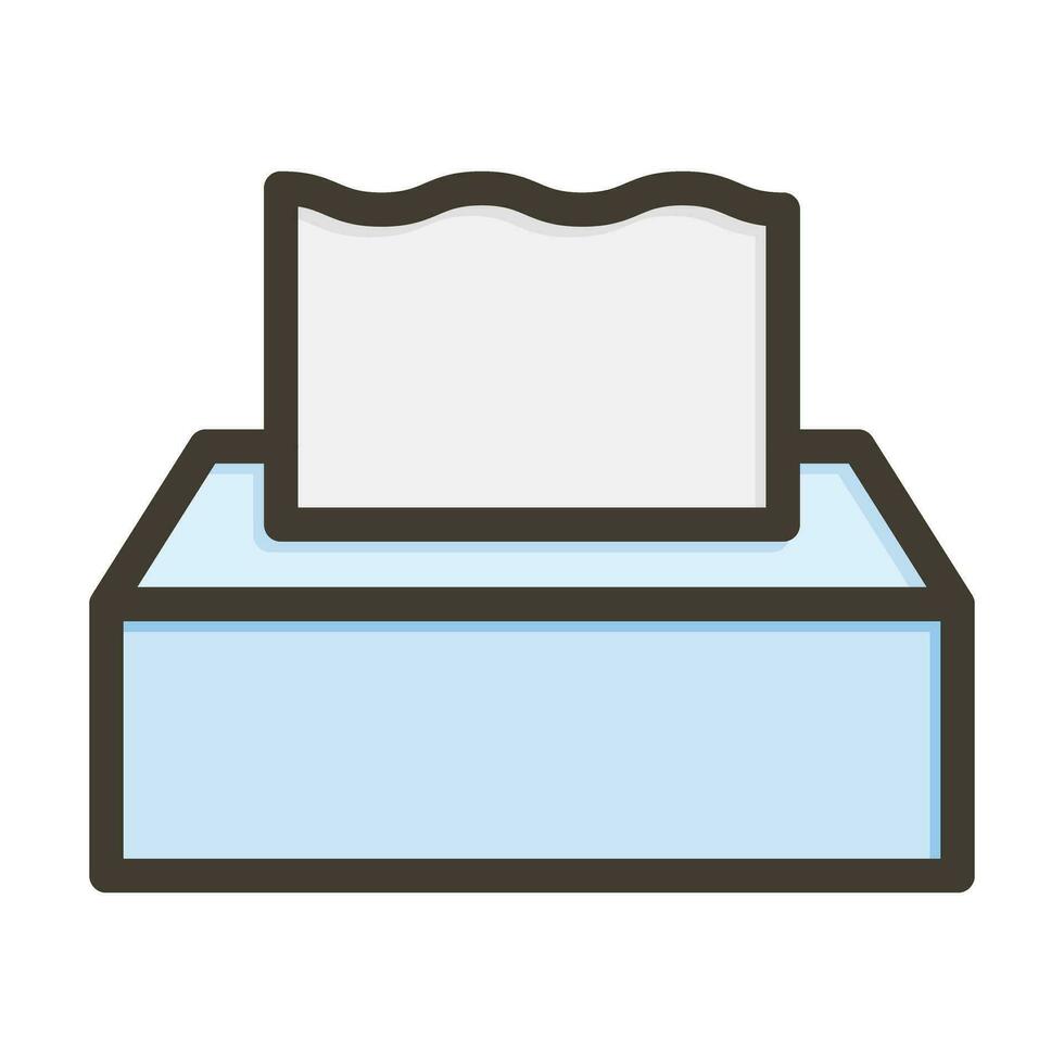 Tissue Vector Thick Line Filled Colors Icon For Personal And Commercial Use.