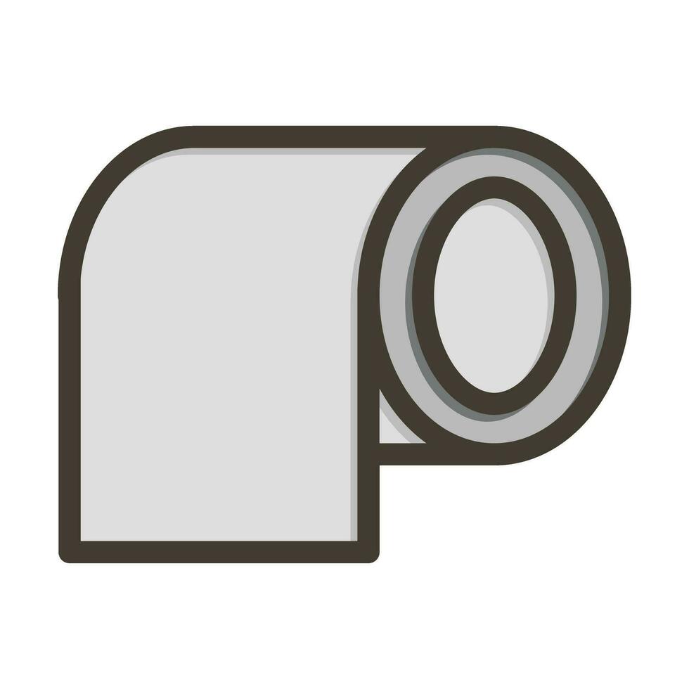 Toilet Paper Vector Thick Line Filled Colors Icon For Personal And Commercial Use.