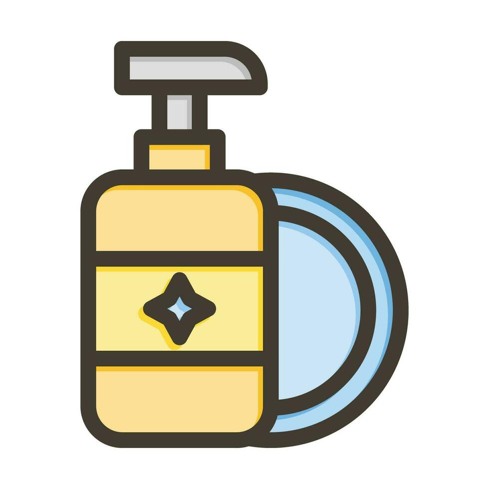 Dish Soap Vector Thick Line Filled Colors Icon For Personal And Commercial Use.