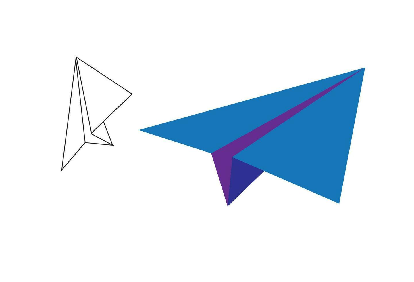 paper airplane, This vector set portrays a collection of hand-drawn doodle paper airplanes, showcased individually against a clean white background