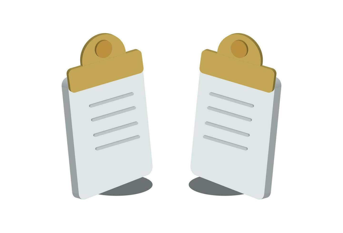 An icon representing documents, showcasing a stack of paper sheets, possibly indicating confirmed or approved documents. This could serve as a business-related symbol, presented in a three dimensional vector