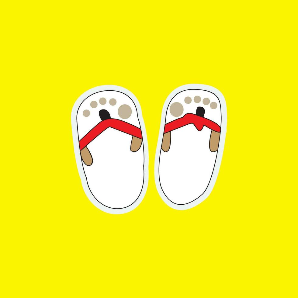 village flip flops vector