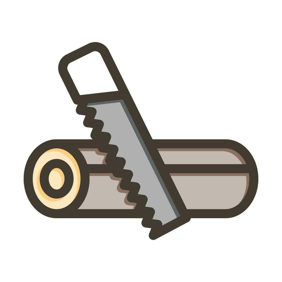Woodcutter Vector Thick Line Filled Colors Icon For Personal And Commercial Use.