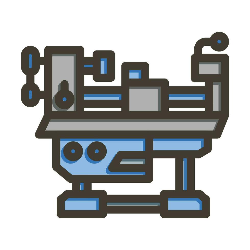 Machine Vector Thick Line Filled Colors Icon For Personal And Commercial Use.