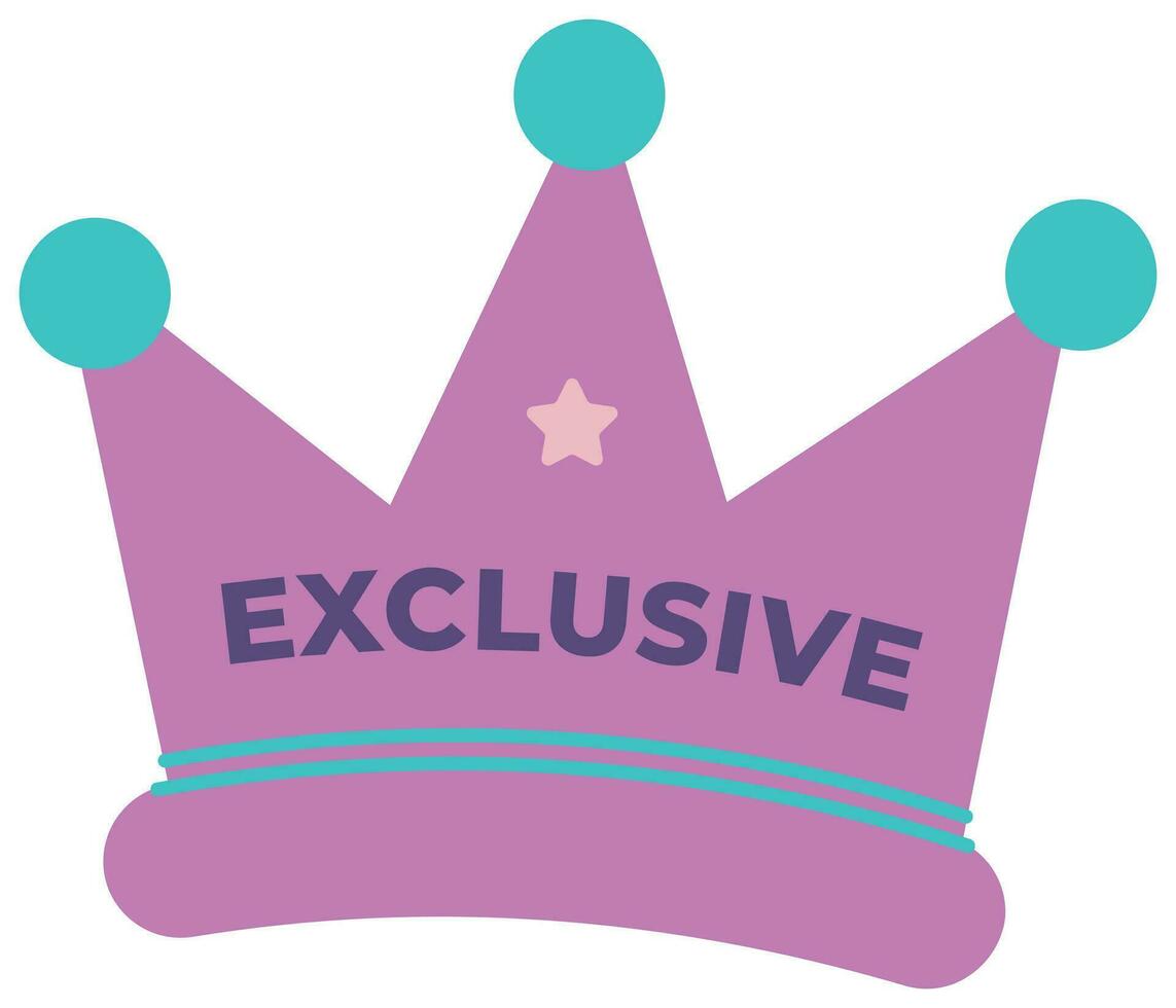 Purple Exclusive Sticker vector