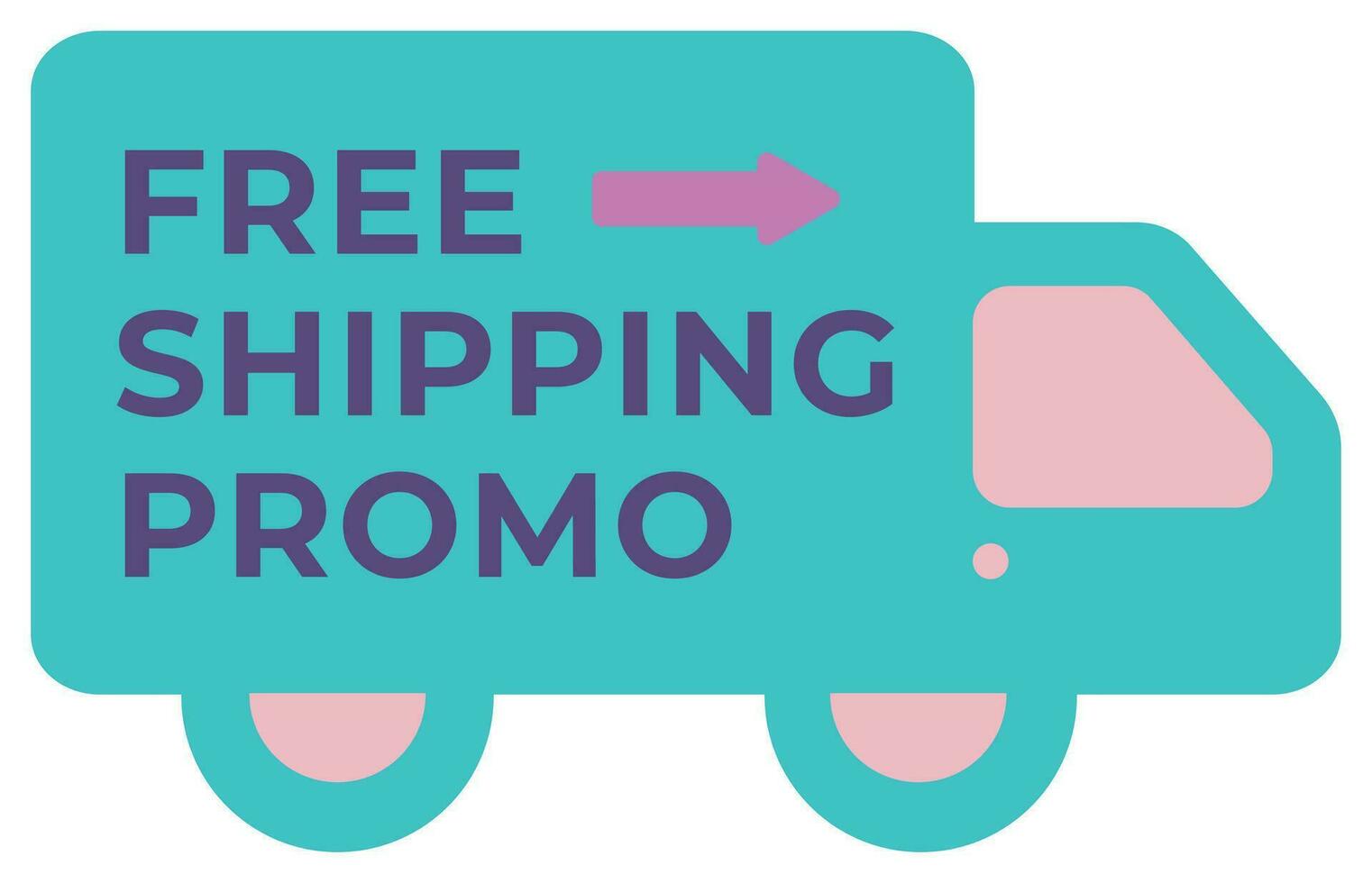 Free Shipping Promo Sticker vector