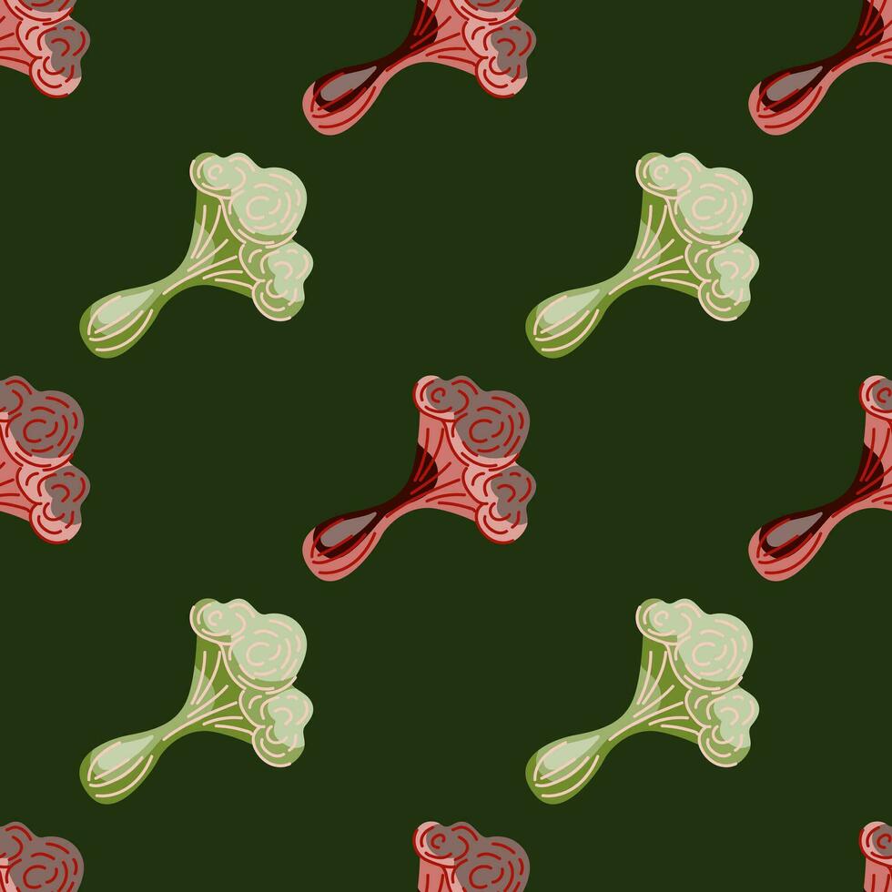 Simple psychedelic mushrooms seamless pattern. Magical fly agaric wallpaper. vector