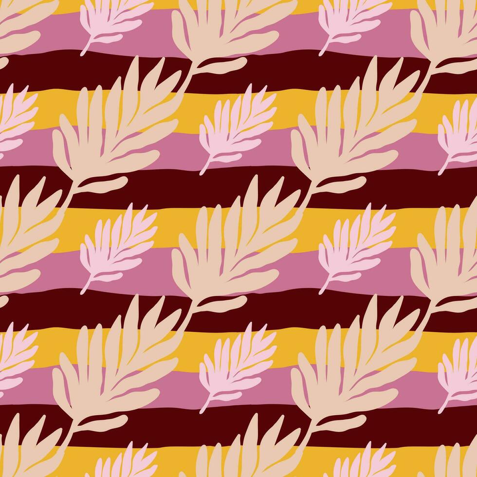 tropical hojas sin costura modelo. floral fondo. matisse inspirado decoración fondo de pantalla. sencillo orgánico forma antecedentes vector