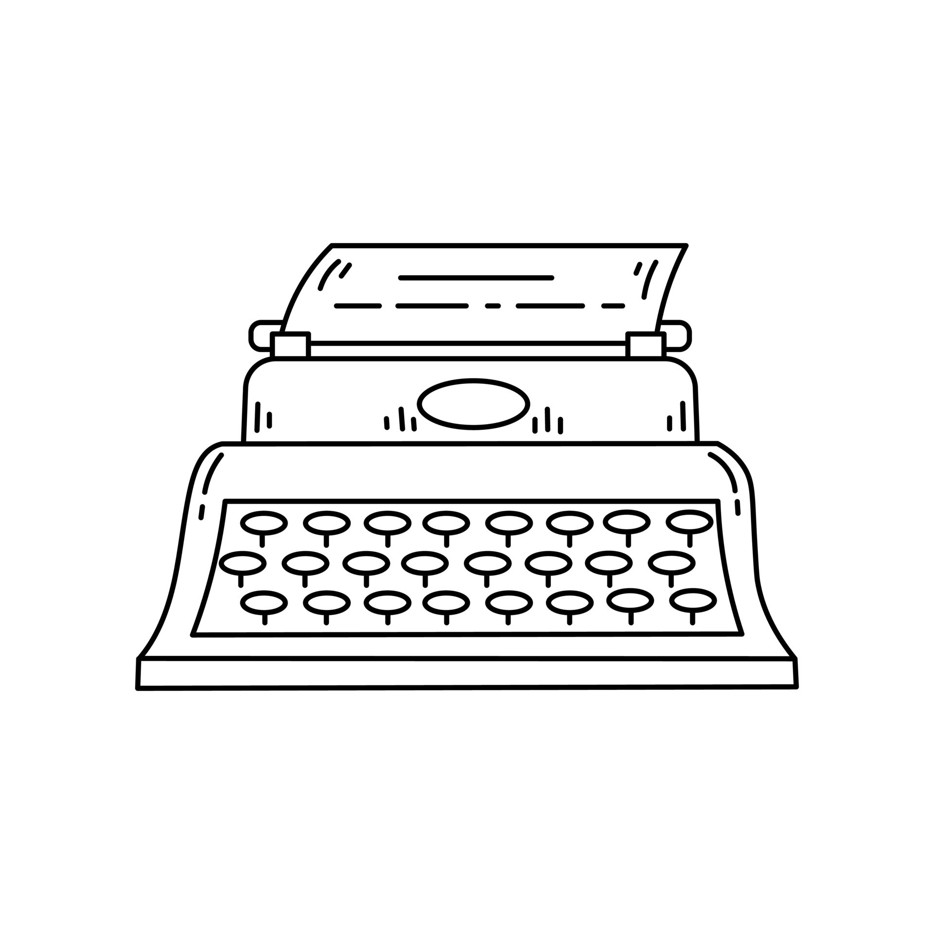 Typewriter doodle illustration 28290900 Vector Art at Vecteezy