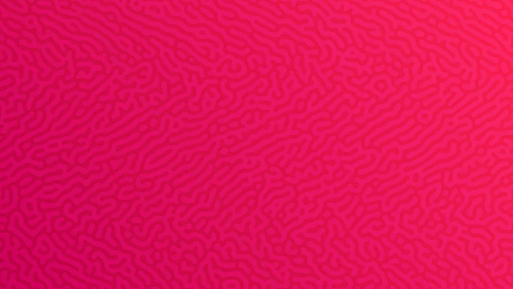 Red Turing reaction gradient background. Abstract diffusion pattern with chaotic shapes. Vector illustration.