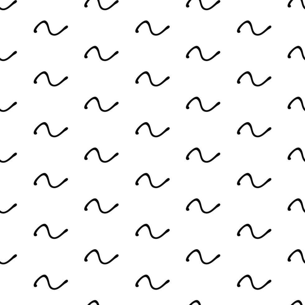 Seamless pattern with sketch squiggle vector