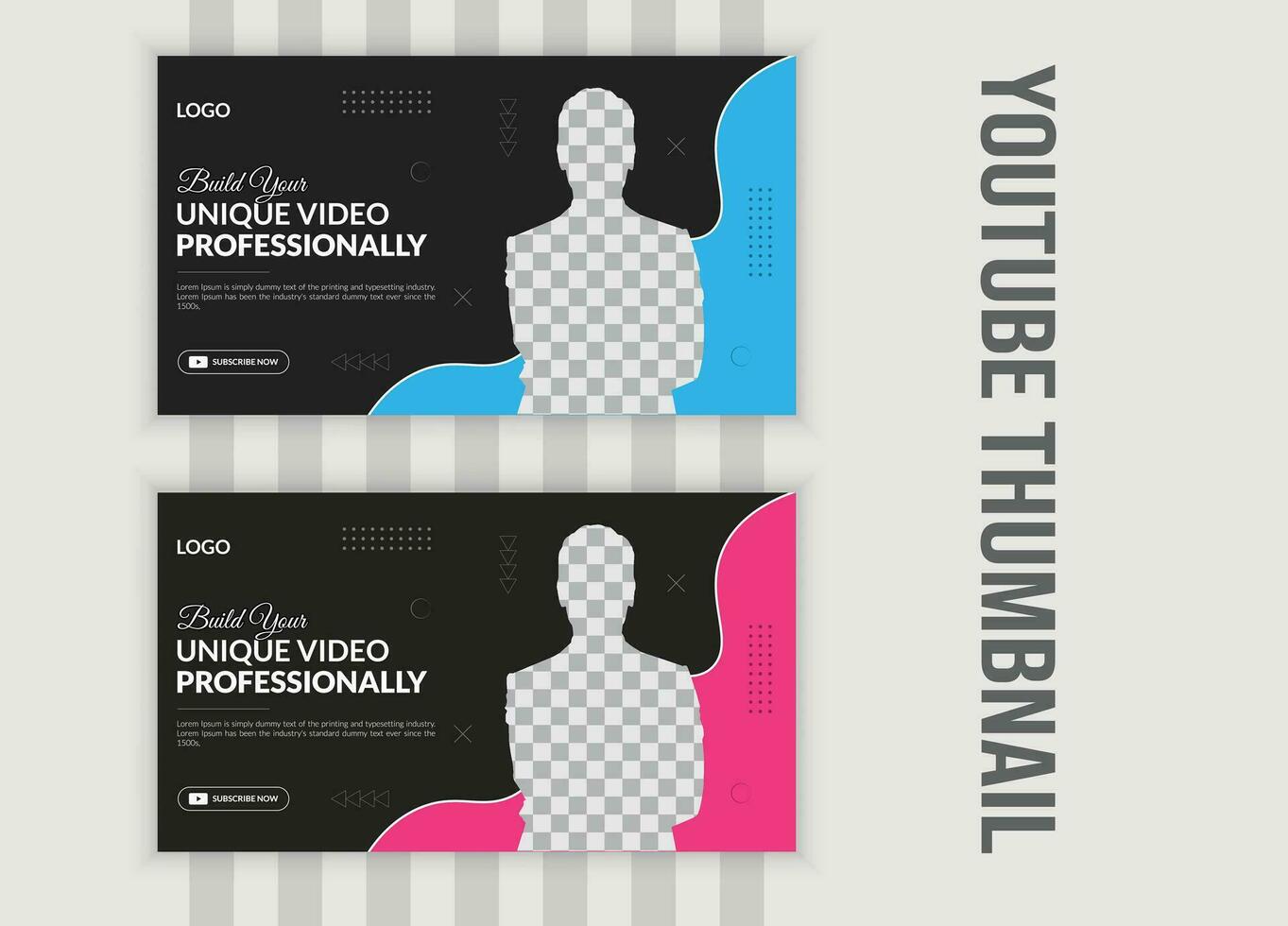 Business YouTube Thumbnail Design Template vector