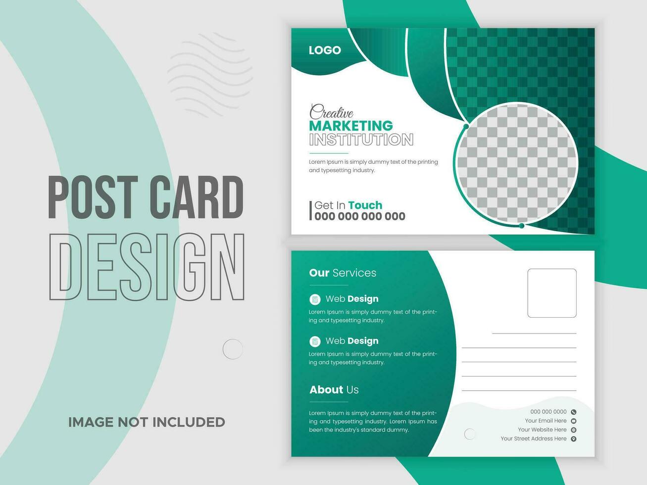 Print Ready Corporate Professional Business Postcard Design, Corporate Post Card Template Vector. vector