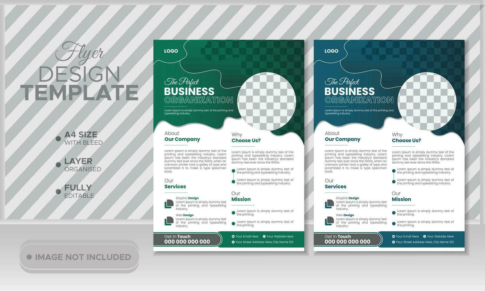 business brochure flyer design layout template A4, Abstract creative corporate and business flyer, Easy to use and edit. vector