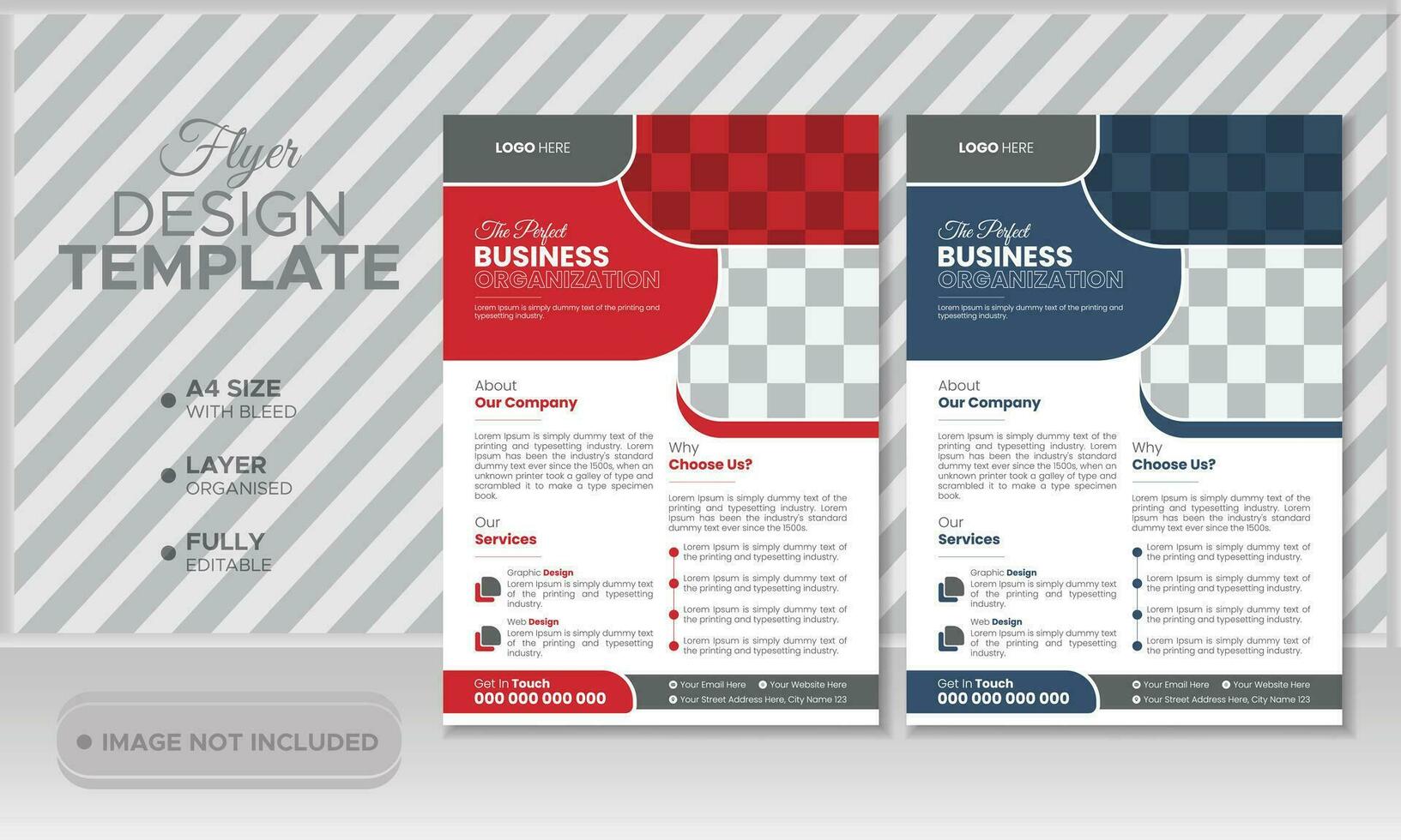 business brochure flyer design layout template A4, Abstract creative corporate and business flyer, Easy to use and edit. vector