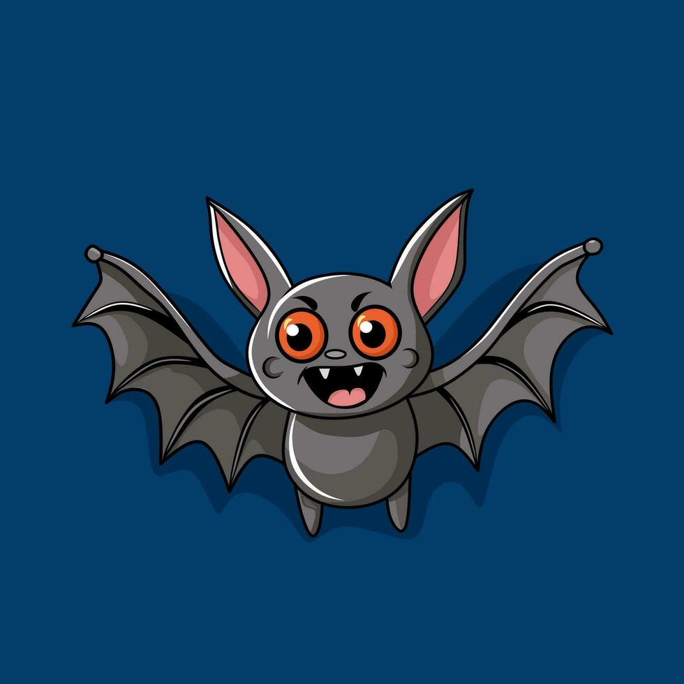murciélago clipart dibujos animados diseño en azul antecedentes vector