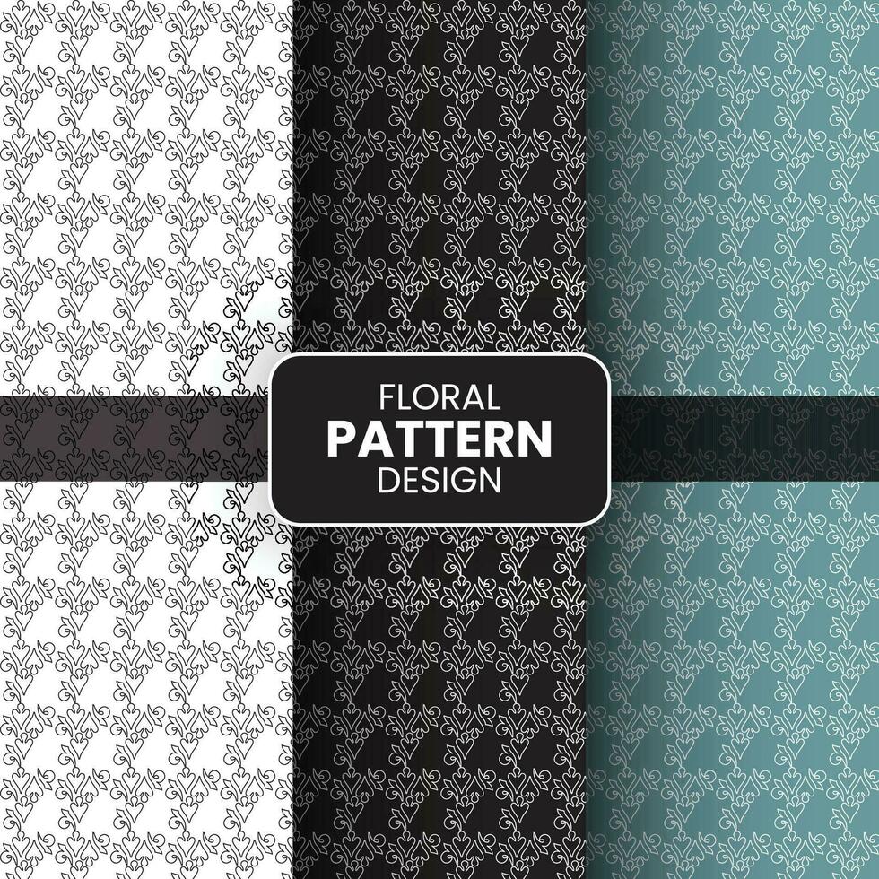 Abstract Floral Pattern Design Template vector
