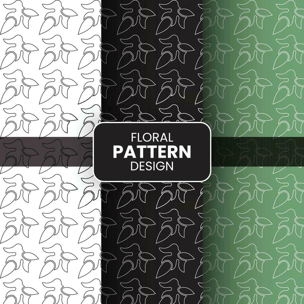 Abstract Floral Pattern Design Template vector
