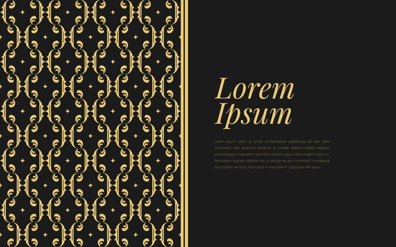 Gold and Black Pattern on Abstract Background Geometric Mosaic In Luxurious Ornament Style. vector