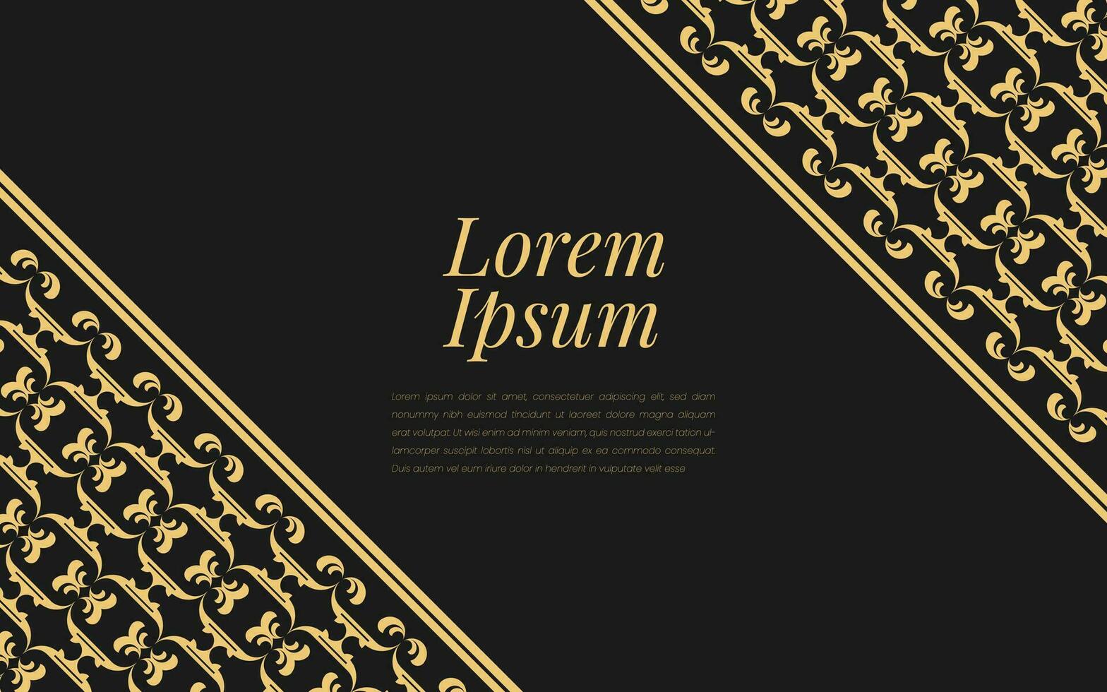 Gold and Black Pattern on Abstract Background Geometric Mosaic In Luxurious Ornament Style. vector
