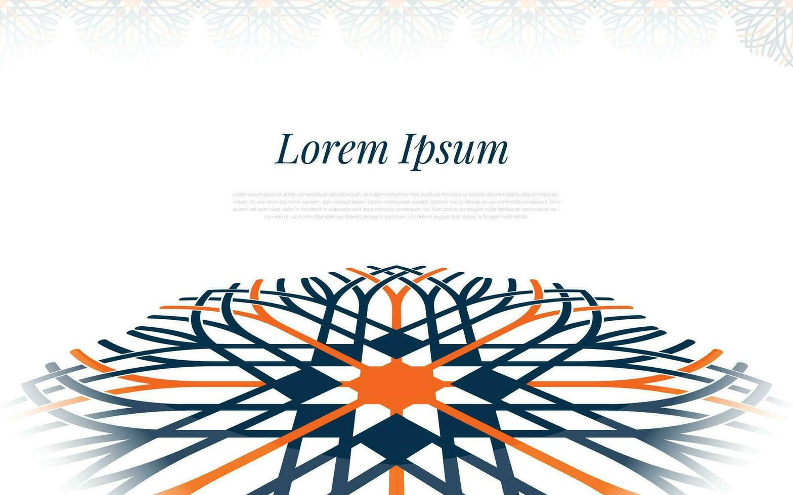 Circle mandala decorative line background. Simple line mosaic with colorful ornamental details. vector