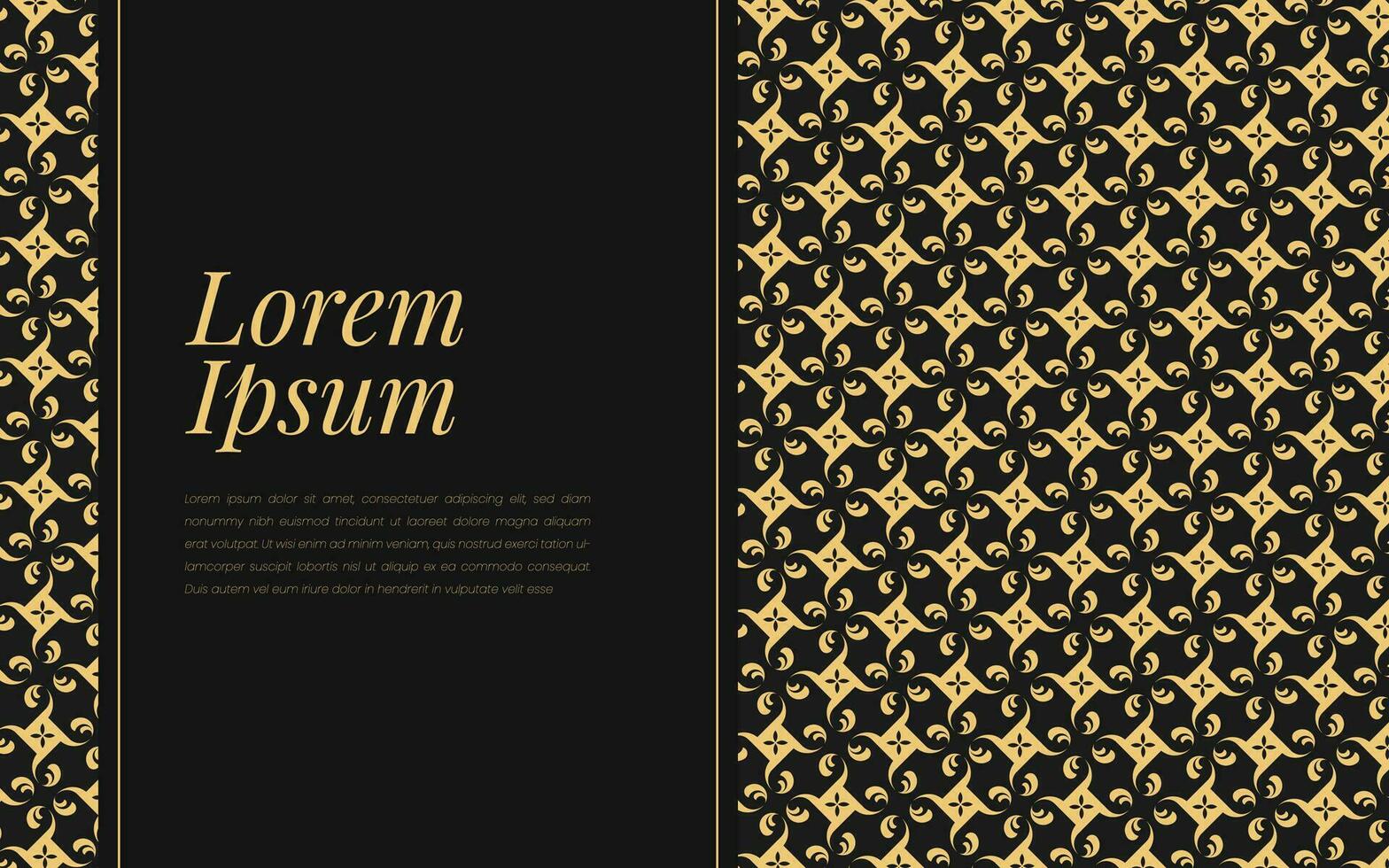 Gold and Black Pattern on Abstract Background Geometric Mosaic In Luxurious Ornament Style. vector