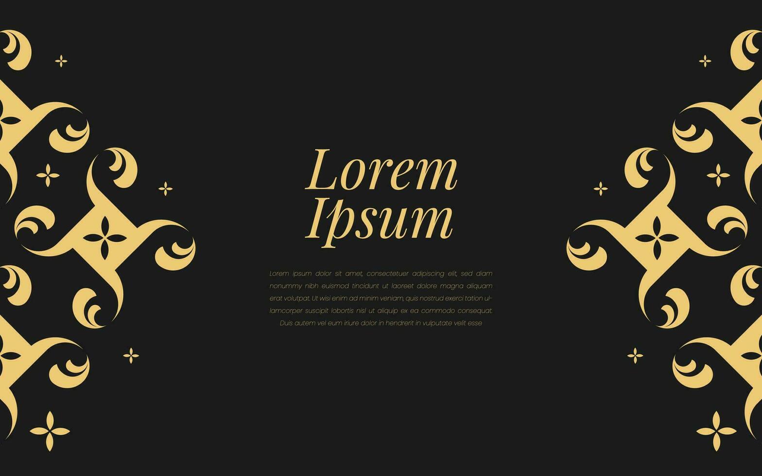 Gold and Black Pattern on Abstract Background Geometric Mosaic In Luxurious Ornament Style. vector