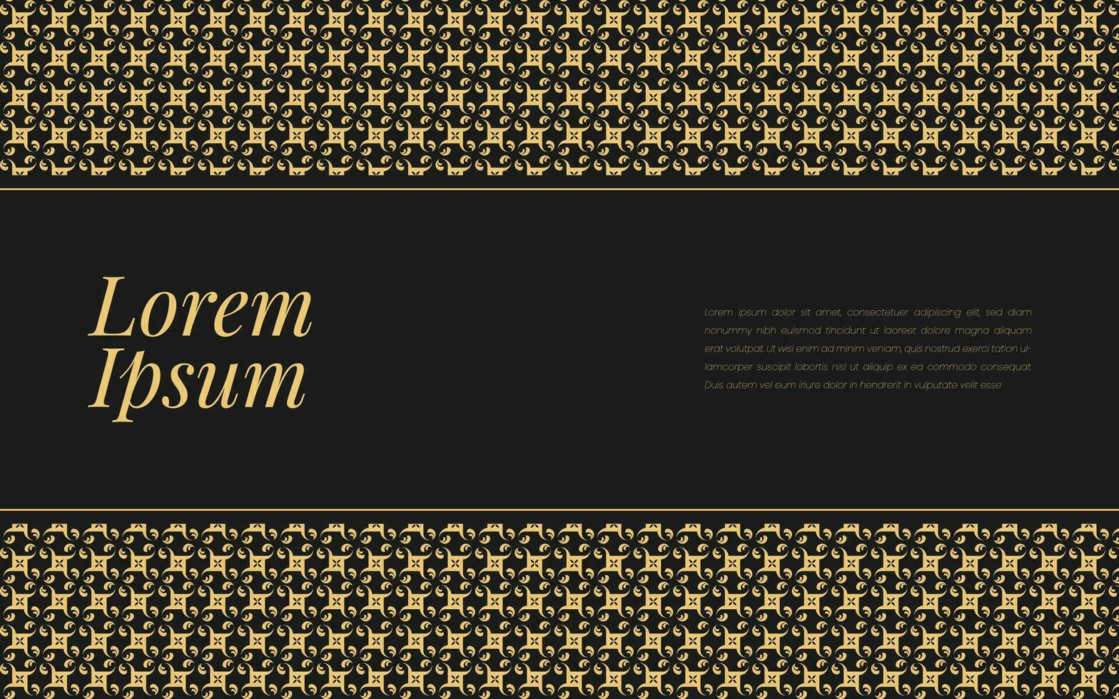 Gold and Black Pattern on Abstract Background Geometric Mosaic In Luxurious Ornament Style. vector