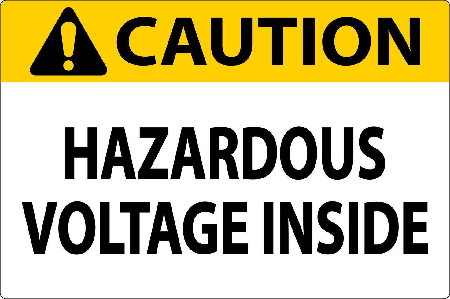 Caution Sign Hazardous Voltage Inside vector