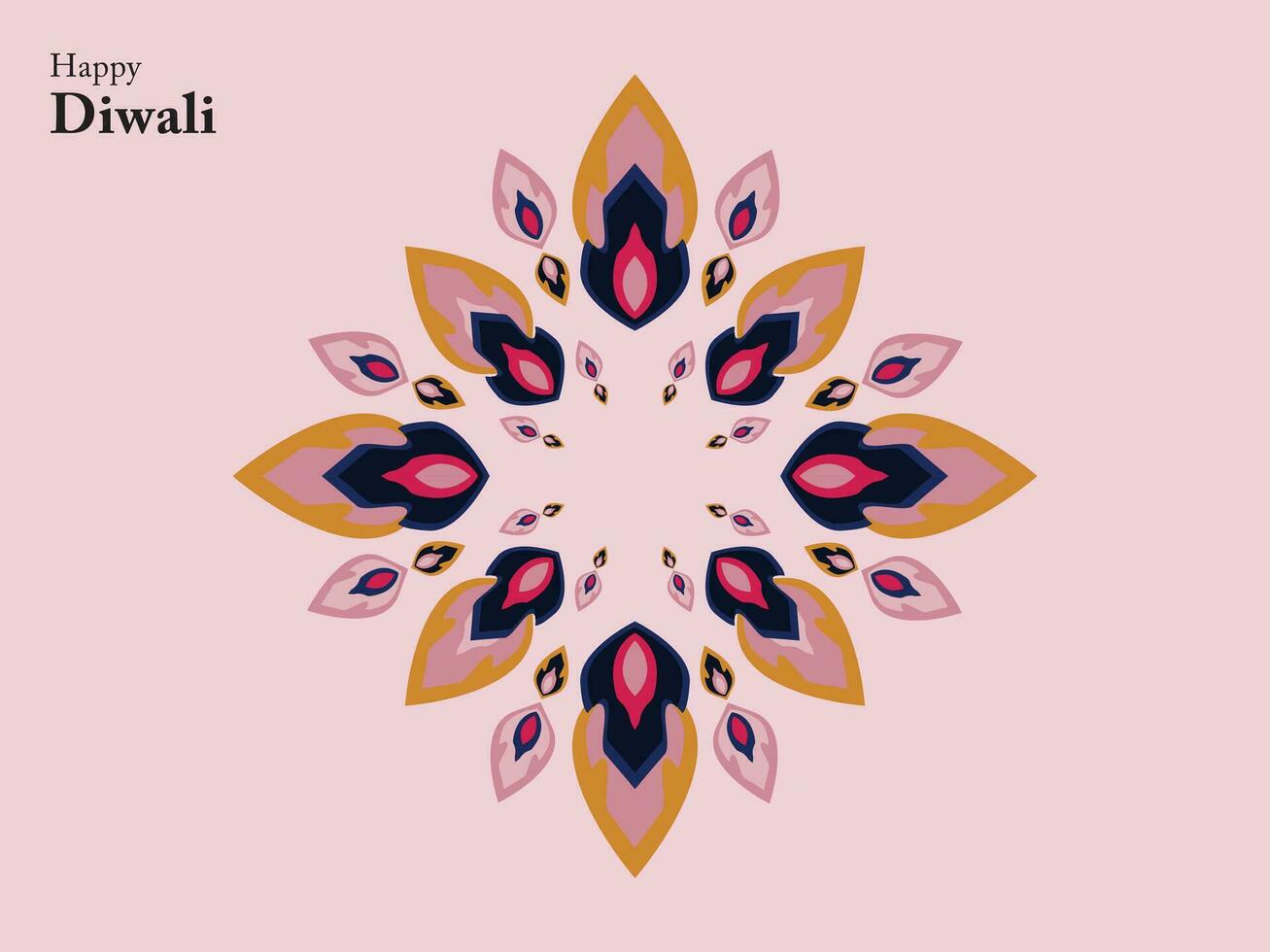 contento diwali hindú tradicional ornamento lámpara festival India elemento mandala chino Buda étnico vector