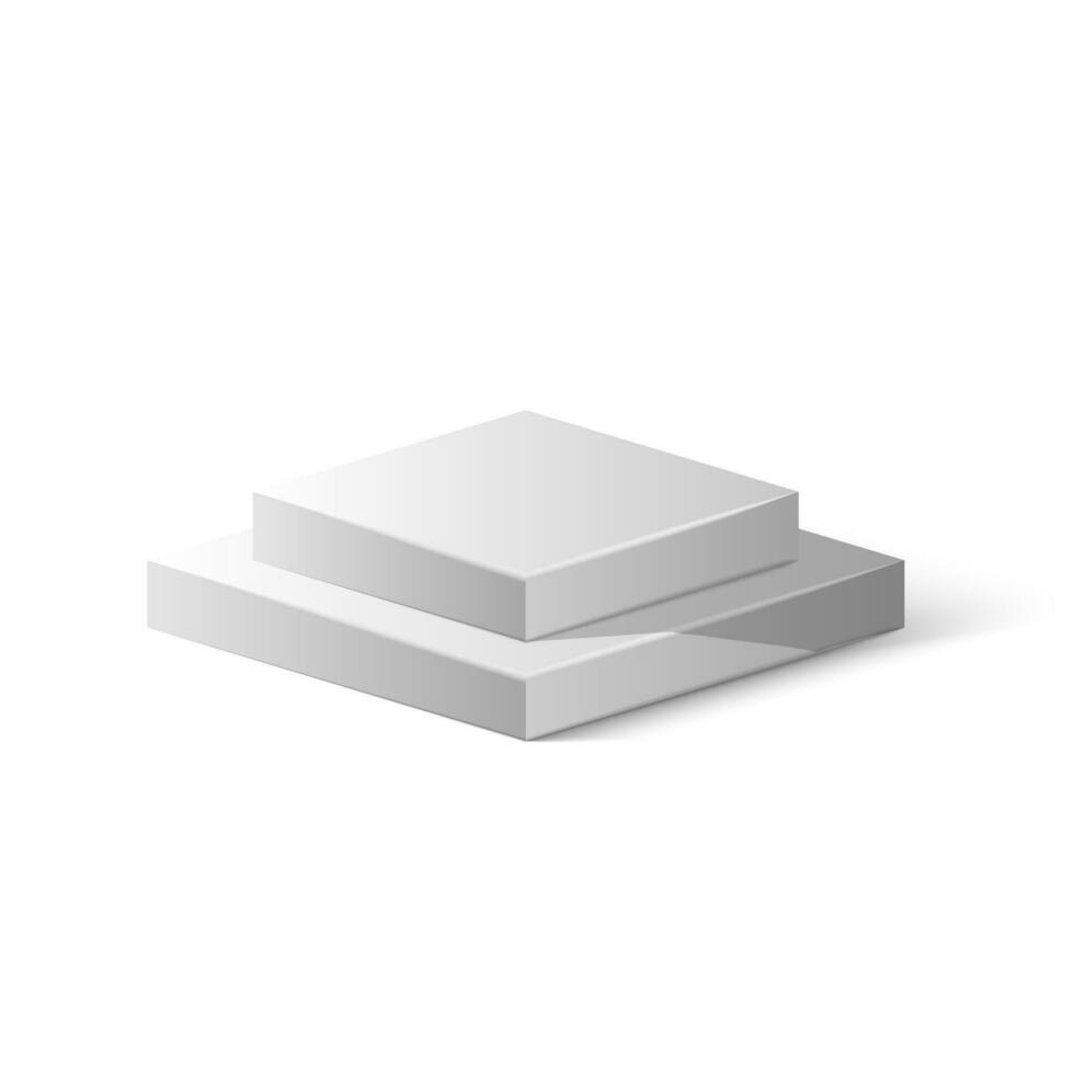 Realistic Detailed 3d White Podium Mockup . Vector