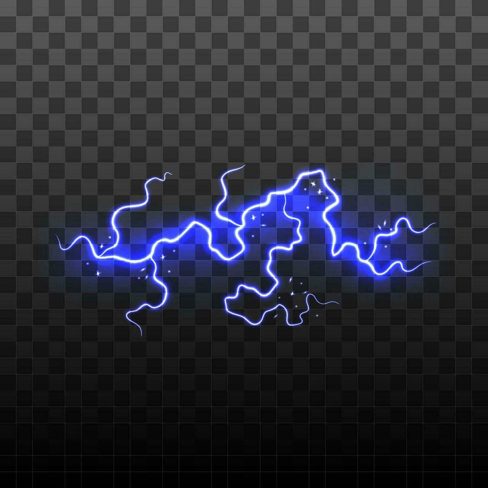 Realistic Detailed 3d Lightning Electric Thunderbolt. Vector