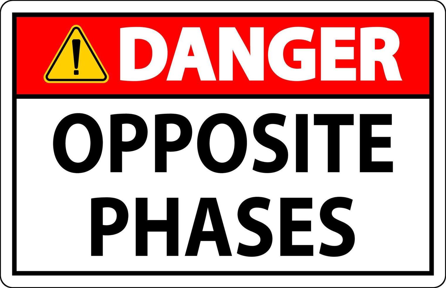 Danger Sign, Opposite Phases vector