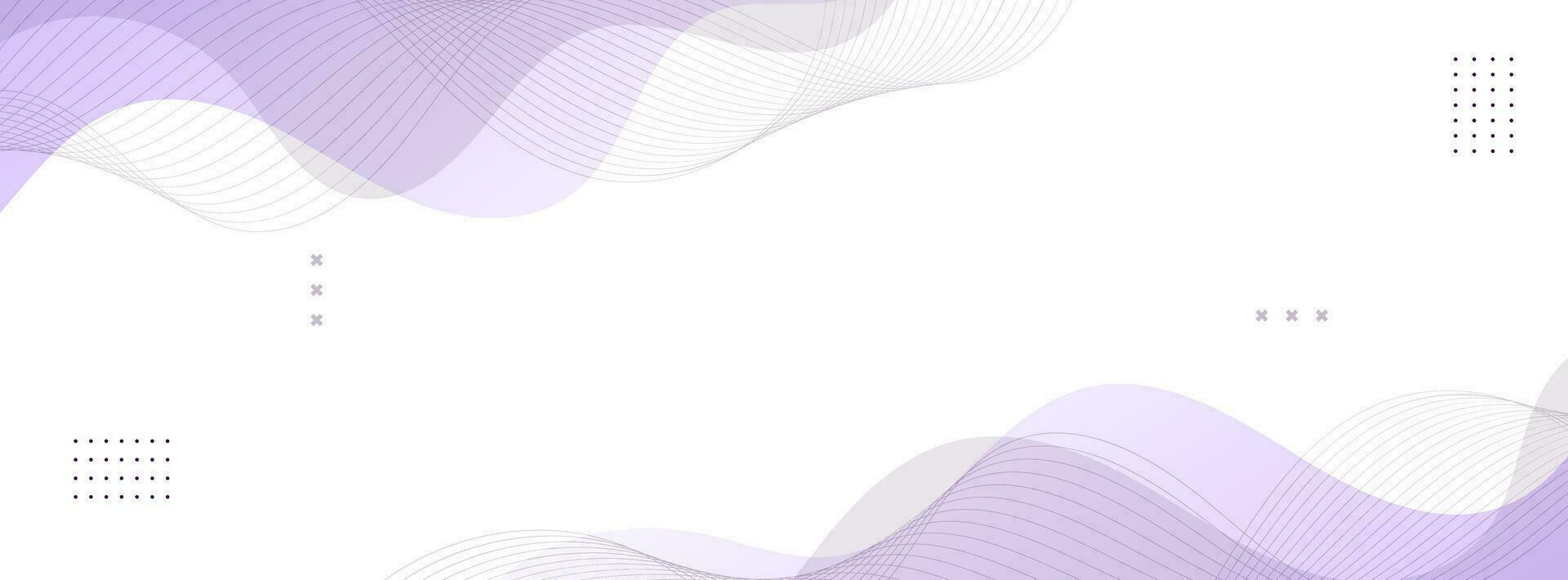 Banner background, geometric, purple and white, wave effect ,eps 10 vector