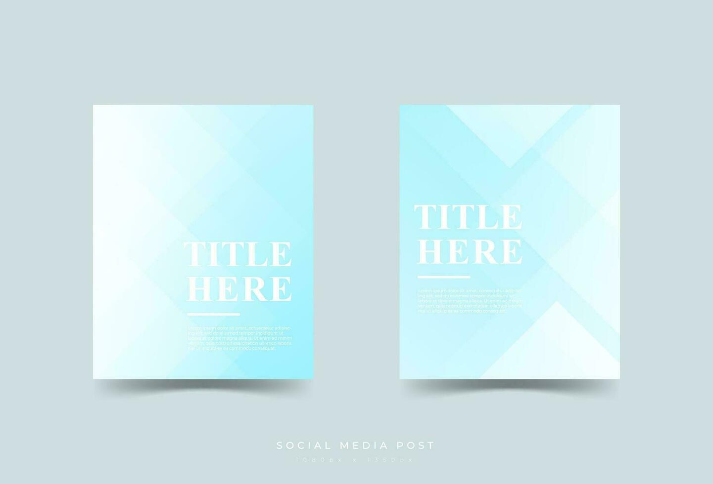 modern abstract social media post, bright blue gradation and random line effect vector