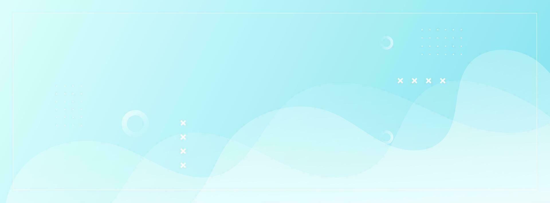 banner background. colorful, bright blue and white wave effect gradation eps 10 vector