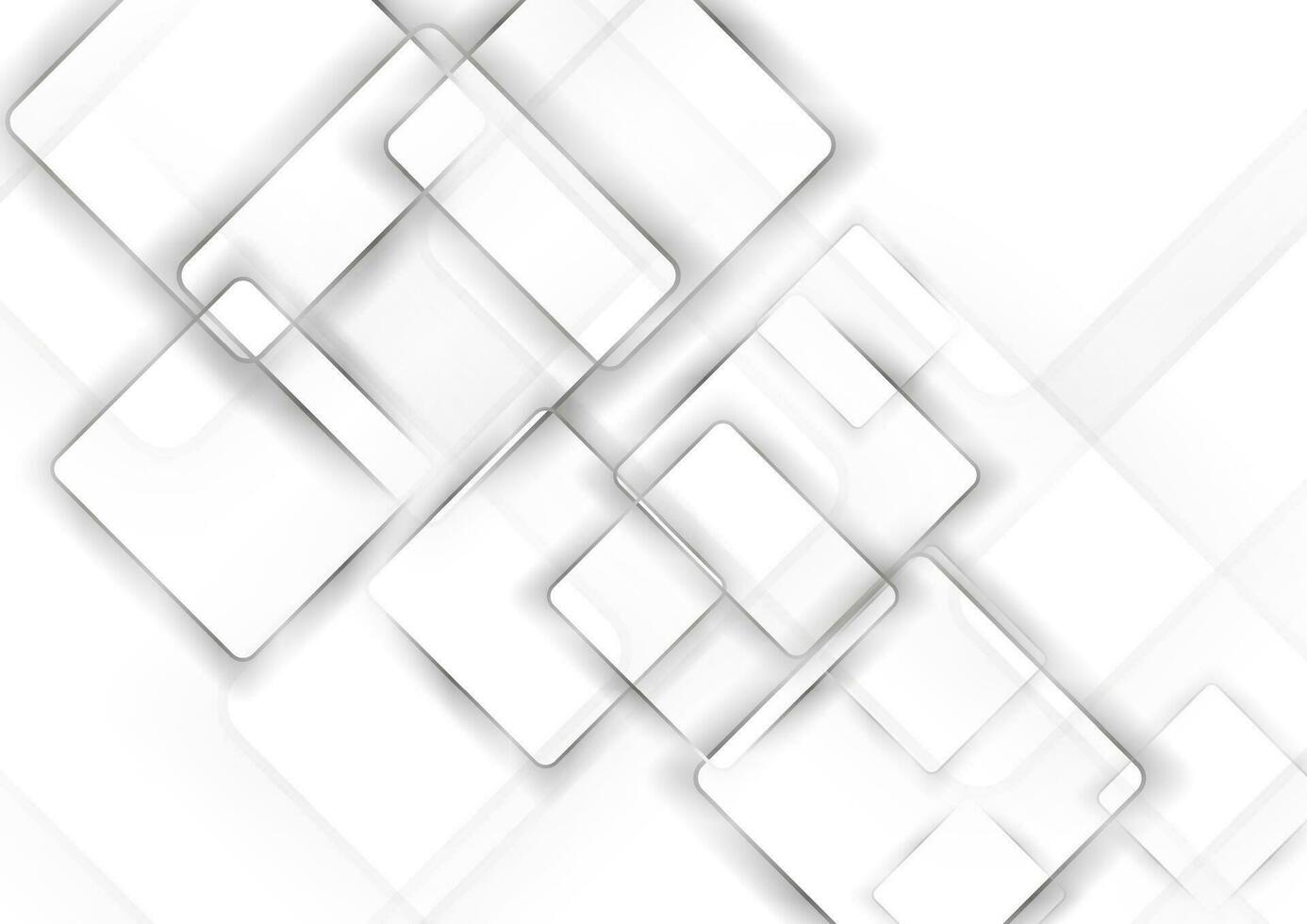 Grey glossy metallic squares abstract background vector