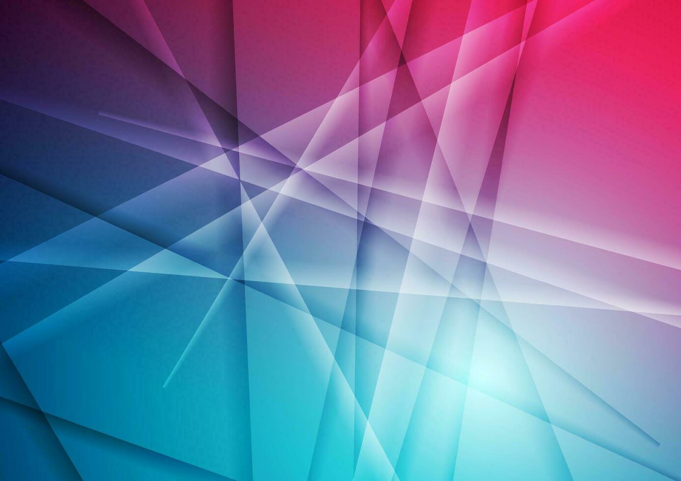 Bright blue pink glossy stripes abstract background vector