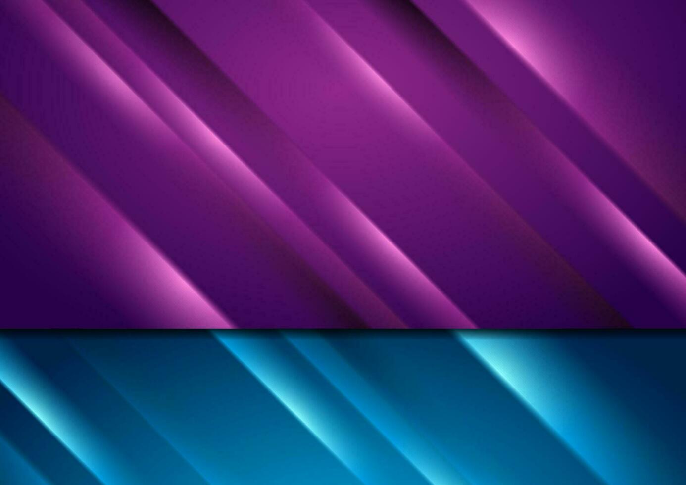 Bright blue violet smooth stripes abstract tech background vector