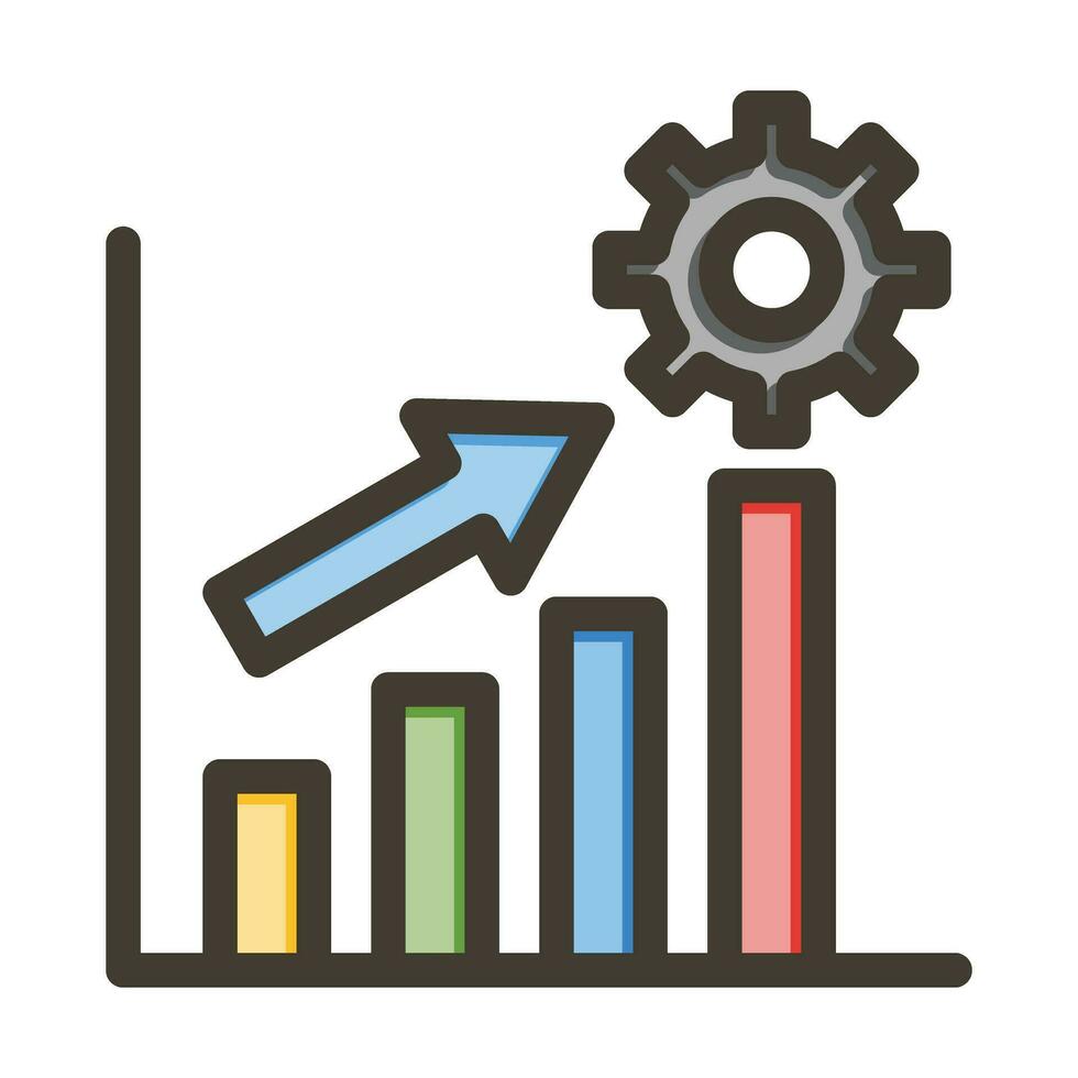 Improvement Vector Thick Line Filled Colors Icon For Personal And Commercial Use.