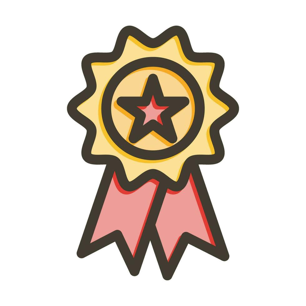 Achievement Vector Thick Line Filled Colors Icon For Personal And Commercial Use.