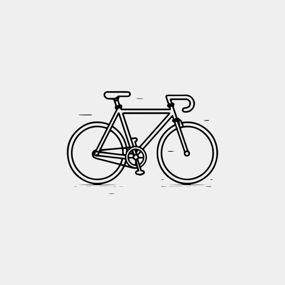 Bicycle icon on white background. Vector illustration.