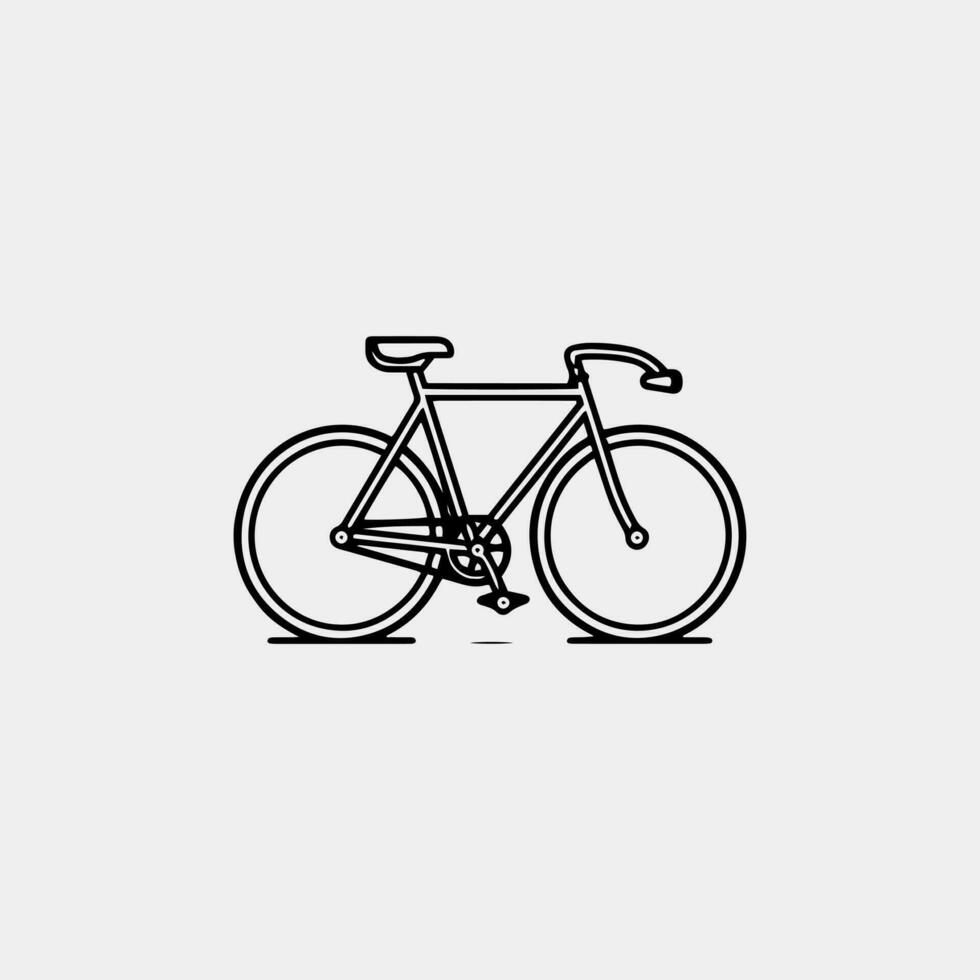 Bicycle icon on white background. Vector illustration.